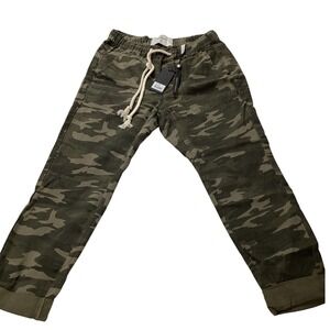 One Teaspoon Camo Cargo Jogger Pants Woman Size Small Drawstring Elastic Waist